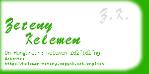 zeteny kelemen business card